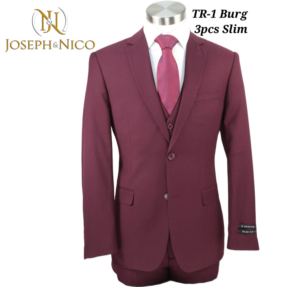 Joseph and Nico Suit - Burgundy