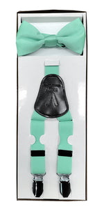 Boys Suspenders - Aqua