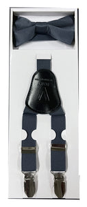 Boys Suspenders - Charcoal