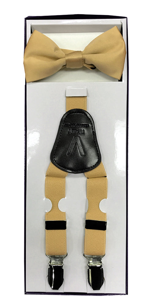 Boys Suspenders - Gold