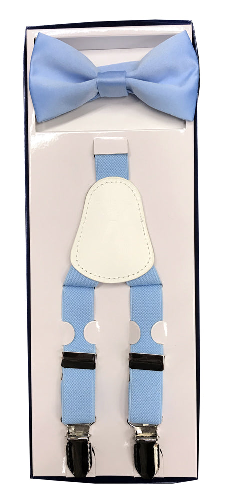 Boys Suspenders - Light Blue