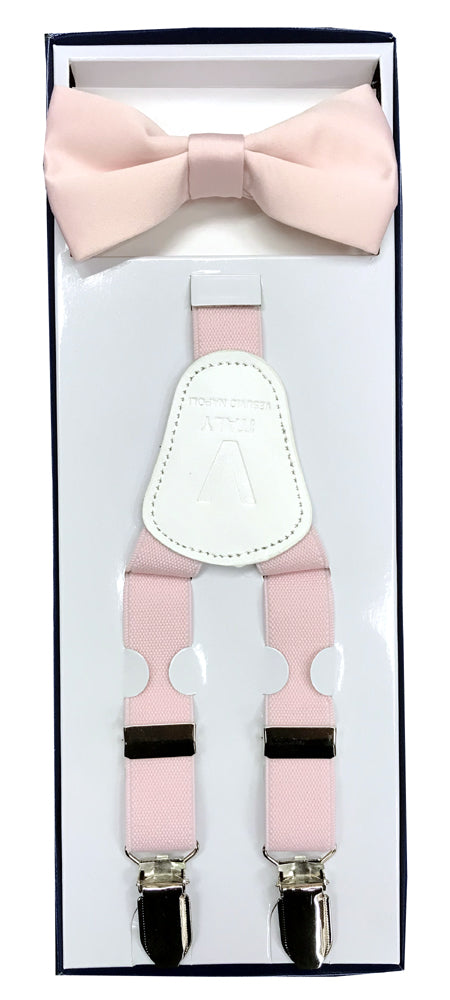 Boys Suspenders - Pink