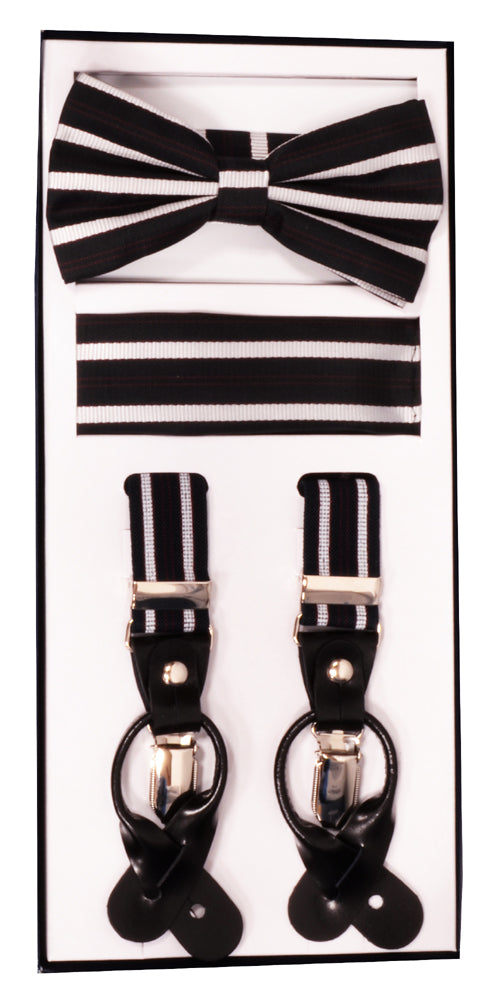 3 Piece Patterned Suspender Sets - SET-211