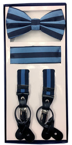 3 Piece Patterned Suspender Sets - SET-213