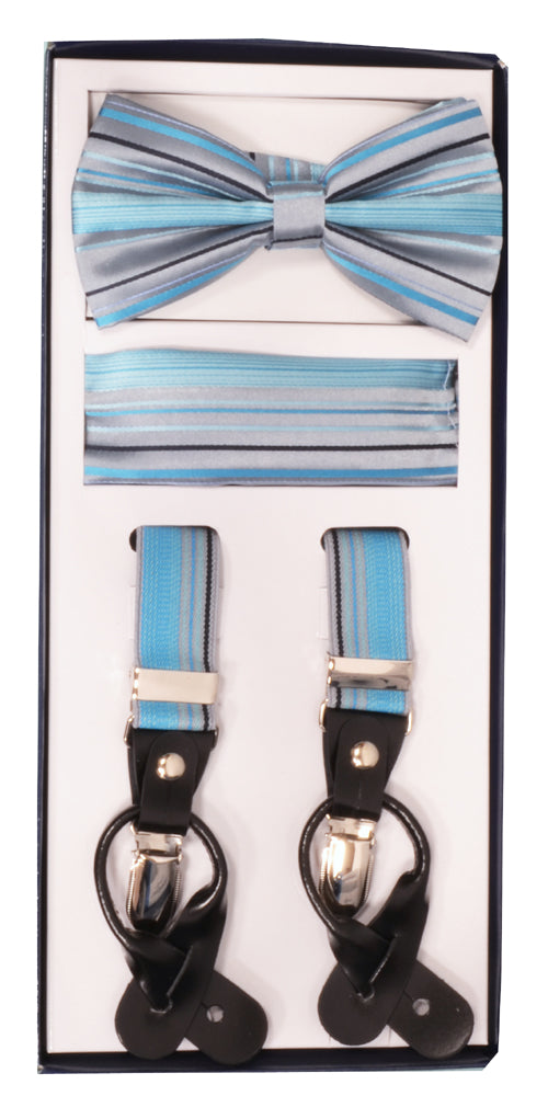 3 Piece Patterned Suspender Sets - SET-281