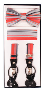 3 Piece Patterned Suspender Sets - SET-282