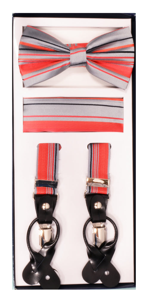 3 Piece Patterned Suspender Sets - SET-282