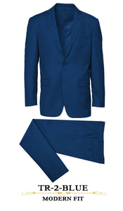 TR 2 Blue Modern Fit - 2 Piece Suit