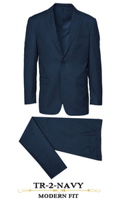 TR 2 Navy Modern Fit - 2 Piece Suit