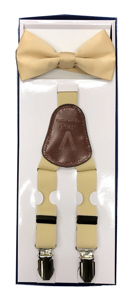 Boys Suspenders - Beige