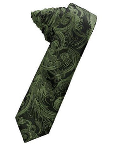 Fuschia Tapestry Satin Skinny Necktie