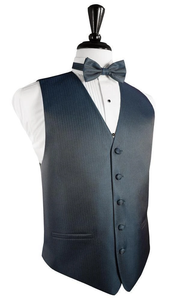 Haze Blue Herringbone Tuxedo Vest