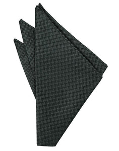 Jade Herringbone Pocket Square