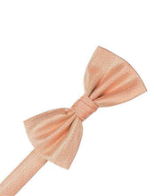 Load image into Gallery viewer, Peach Herringbone Bow Tie
