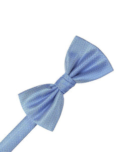 Coral Herringbone Bow Tie