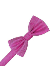 Load image into Gallery viewer, Frosty Pink Herringbone Bow Tie
