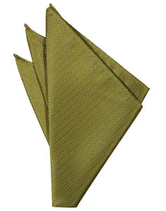 Gold Herringbone Pocket Square