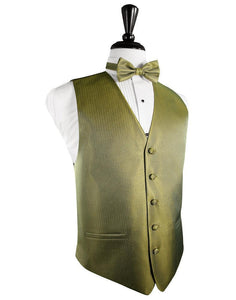 Gold Herringbone Tuxedo Vest