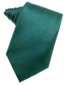 Pure White Herringbone Necktie