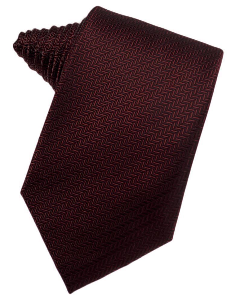 Merlot Herringbone Necktie