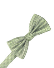 Load image into Gallery viewer, Mint Herringbone Bow Tie
