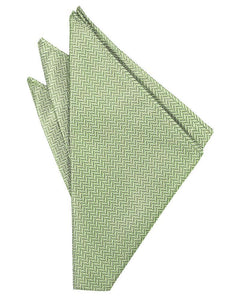 Jade Herringbone Pocket Square