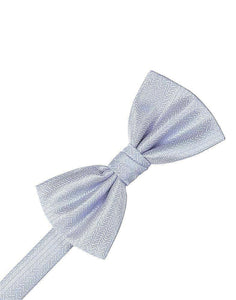 Sapphire Herringbone Bow Tie