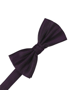 Sangria Herringbone Bow Tie