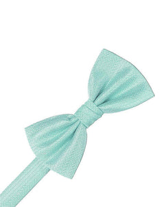 Mint Herringbone Bow Tie