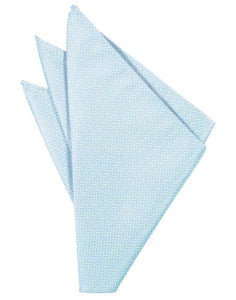 Haze Blue Herringbone Pocket Square