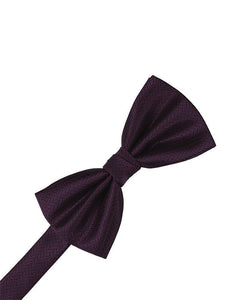 Raisin Herringbone Bow Tie