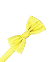 Load image into Gallery viewer, Banana Herringbone Bow Tie
