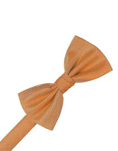 Load image into Gallery viewer, Peach Herringbone Bow Tie
