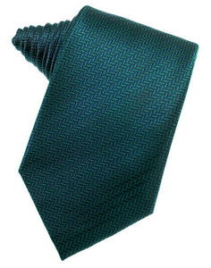 Diamond White Herringbone Necktie