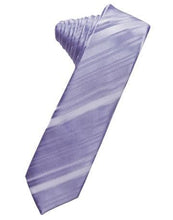 Load image into Gallery viewer, Bubblegum Striped Satin Skinny Necktie
