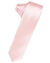 Load image into Gallery viewer, Watermelon Luxury Satin Skinny Necktie
