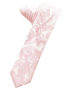 Sage Tapestry Satin Skinny Necktie