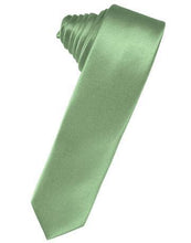 Load image into Gallery viewer, Tangerine Luxury Satin Skinny Necktie
