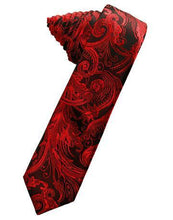 Load image into Gallery viewer, Kelly Tapestry Satin Skinny Necktie
