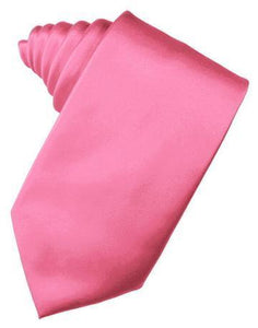 Bubblegum Luxury Satin Necktie