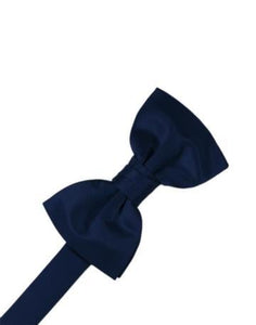 Midnight Blue Luxury Satin Bow Ties