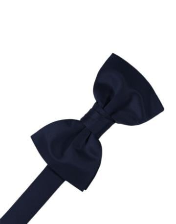 Midnight Blue Luxury Satin Bow Ties