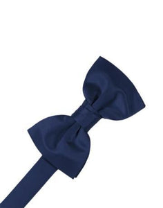 Midnight Blue Luxury Satin Bow Ties