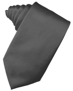 Pewter Luxury Satin Necktie