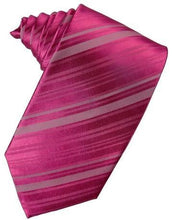 Load image into Gallery viewer, Watermelon Striped Satin Necktie
