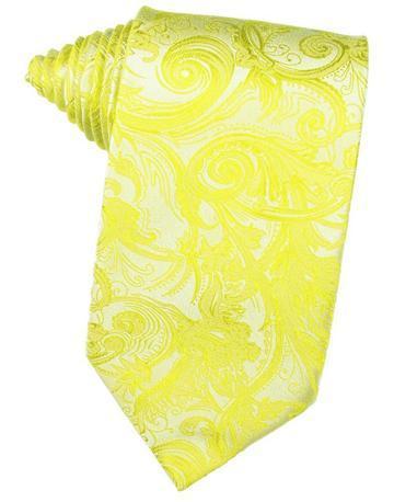 Lemon Tapestry Satin Necktie