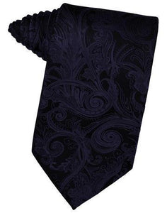 Midnight Blue Tapestry Satin Necktie