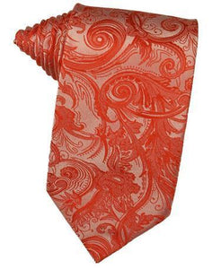 Persimmon Tapestry Satin Necktie