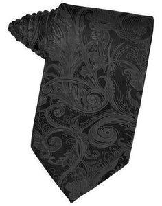 Pewter Tapestry Satin Necktie