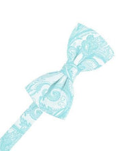 Load image into Gallery viewer, Light Blue Tapestry Bow Ties
